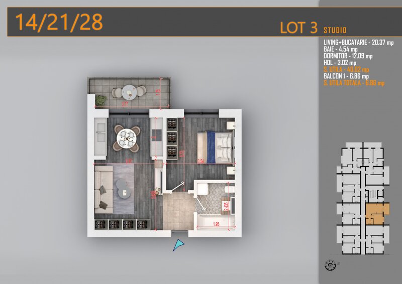 Titan, 2 camere ideal investitie, incalzire pardoseala.